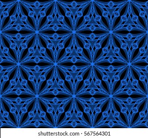 seamless floral geometric pattern. For invitation, design wallpaper, decor, fabric. Vector illustration.