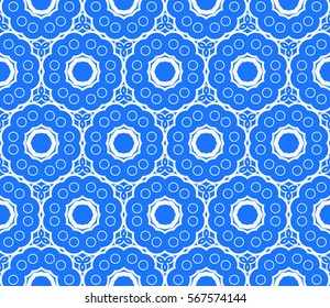 seamless floral geometric pattern. For invitation, design wallpaper, decor, fabric. Vector illustration.
