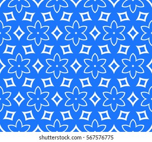 seamless floral geometric pattern. For invitation, design wallpaper, decor, fabric. Vector illustration.