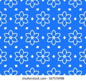 seamless floral geometric pattern. For invitation, design wallpaper, decor, fabric. Vector illustration.