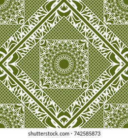 seamless floral geometric pattern. For invitation, design wallpaper. Vector illustration.