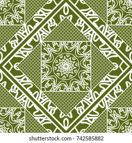 seamless floral geometric pattern. For invitation, design wallpaper. Vector illustration.
