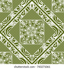 seamless floral geometric pattern. For invitation, design wallpaper. Vector illustration.
