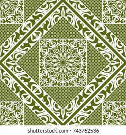 seamless floral geometric pattern. For invitation, design wallpaper. Vector illustration.