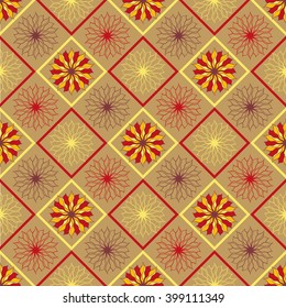 Seamless floral geometric pattern, Ornament in the East Asian style to tile, design, paper, and books