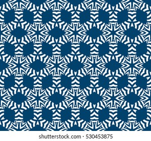 seamless floral geometric pattern. Texture for holiday cards, Valentines day, wedding invitations, design wallpaper. Vector illustration. blue color