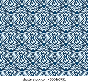 seamless floral geometric pattern. Texture for holiday cards, Valentines day, wedding invitations, design wallpaper. Vector illustration. blue color