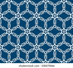seamless floral geometric pattern. Texture for holiday cards, Valentines day, wedding invitations, design wallpaper. Vector illustration. blue color