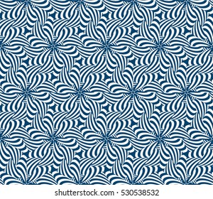 seamless floral geometric pattern. Texture for holiday cards, Valentines day, wedding invitations, design wallpaper. Vector illustration. blue color