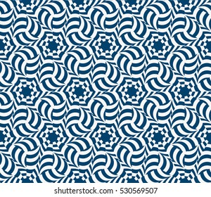 seamless floral geometric pattern. Texture for holiday cards, Valentines day, wedding invitations, design wallpaper. Vector illustration. blue color