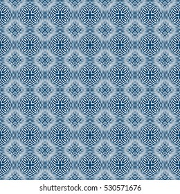 seamless floral geometric pattern. Texture for holiday cards, Valentines day, wedding invitations, design wallpaper. Vector illustration. blue color