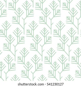 Seamless Floral Geometric Pattern. Vector Pine Pattern. 