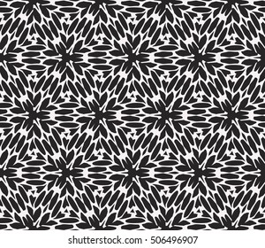 seamless floral geometric patterns. black and white color. Texture for holiday cards, Valentines day, wedding invitations, design wallpaper, pattern fills, web page, banner, flyer. Vector illustration