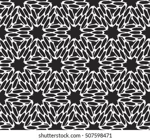 seamless floral geometric patterns. black and white color. Texture for holiday cards, Valentines day, wedding invitations, design wallpaper, pattern fills, web page, banner, flyer. Vector illustration