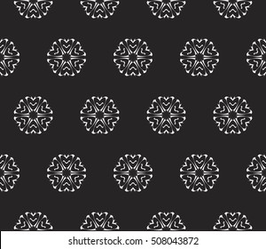 seamless floral geometric patterns. black and white color. Texture for holiday cards, Valentines day, wedding invitations, design wallpaper, pattern fills, web page, banner, flyer. Vector illustration