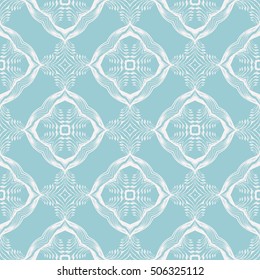 seamless floral geometric patterns. blue color. Texture for holiday cards, Valentines day, wedding invitations, design wallpaper, pattern fills, web page, banner, flyer. Vector illustration.