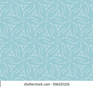 seamless floral geometric patterns. blue color. Texture for holiday cards, Valentines day, wedding invitations, design wallpaper, pattern fills, web page, banner, flyer. Vector illustration.