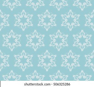 seamless floral geometric patterns. blue color. Texture for holiday cards, Valentines day, wedding invitations, design wallpaper, pattern fills, web page, banner, flyer. Vector illustration.