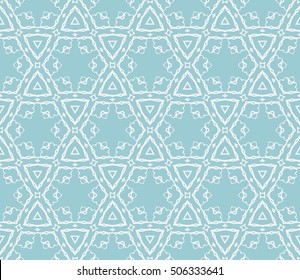 seamless floral geometric patterns. blue color. Texture for holiday cards, Valentines day, wedding invitations, design wallpaper, pattern fills, web page, banner, flyer. Vector illustration.
