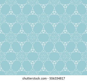 seamless floral geometric patterns. blue color. Texture for holiday cards, Valentines day, wedding invitations, design wallpaper, pattern fills, web page, banner, flyer. Vector illustration.