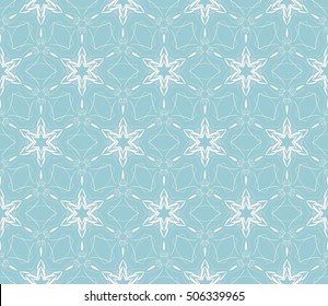 seamless floral geometric patterns. blue color. Texture for holiday cards, Valentines day, wedding invitations, design wallpaper, pattern fills, web page, banner, flyer. Vector illustration.