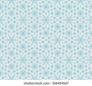 seamless floral geometric patterns. blue color. Texture for holiday cards, Valentines day, wedding invitations, design wallpaper, pattern fills, web page, banner, flyer. Vector illustration.