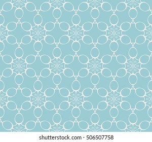 seamless floral geometric patterns. blue color. Texture for holiday cards, Valentines day, wedding invitations, design wallpaper, pattern fills, web page, banner, flyer. Vector illustration.