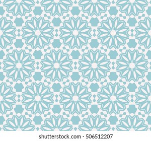 seamless floral geometric patterns. blue color. Texture for holiday cards, Valentines day, wedding invitations, design wallpaper, pattern fills, web page, banner, flyer. Vector illustration.