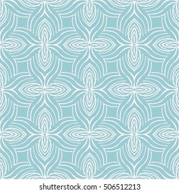 seamless floral geometric patterns. blue color. Texture for holiday cards, Valentines day, wedding invitations, design wallpaper, pattern fills, web page, banner, flyer. Vector illustration.