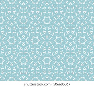 seamless floral geometric patterns. blue color. Texture for holiday cards, Valentines day, wedding invitations, design wallpaper, pattern fills, web page, banner, flyer. Vector illustration.