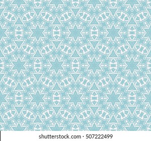 seamless floral geometric patterns. blue color. Texture for holiday cards, Valentines day, wedding invitations, design wallpaper, pattern fills, web page, banner, flyer. Vector illustration.