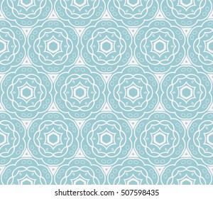 seamless floral geometric patterns. blue color. Texture for holiday cards, Valentines day, wedding invitations, design wallpaper, pattern fills, web page, banner, flyer. Vector illustration.