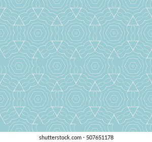 seamless floral geometric patterns. blue color. Texture for holiday cards, Valentines day, wedding invitations, design wallpaper, pattern fills, web page, banner, flyer. Vector illustration.