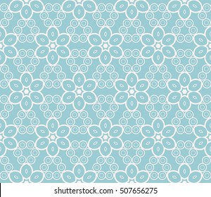 seamless floral geometric patterns. blue color. Texture for holiday cards, Valentines day, wedding invitations, design wallpaper, pattern fills, web page, banner, flyer. Vector illustration.