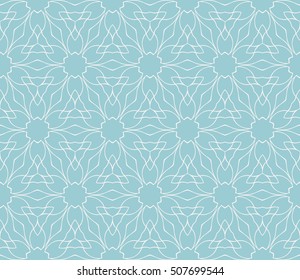 seamless floral geometric patterns. blue color. Texture for holiday cards, Valentines day, wedding invitations, design wallpaper, pattern fills, web page, banner, flyer. Vector illustration.