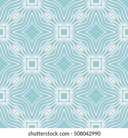 seamless floral geometric patterns. blue color. Texture for holiday cards, Valentines day, wedding invitations, design wallpaper, pattern fills, web page, banner, flyer. Vector illustration.