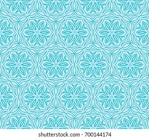 seamless floral geometric patterns. blue color. for holiday cards, design wallpaper, pattern fills, web page, banner, flyer. Vector illustration.