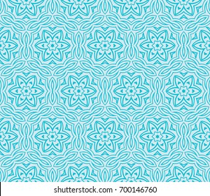 seamless floral geometric patterns. blue color. for holiday cards, design wallpaper, pattern fills, web page, banner, flyer. Vector illustration.