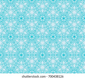 seamless floral geometric patterns. blue color. for holiday cards, design wallpaper, pattern fills, web page, banner, flyer. Vector illustration.