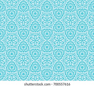 seamless floral geometric patterns. blue color. for holiday cards, design wallpaper, pattern fills, web page, banner, flyer. Vector illustration.