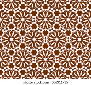seamless floral geometric patterns. brown color. Texture for holiday cards, Valentines day, wedding invitations, design wallpaper, pattern fills, web page, banner, flyer. Vector illustration.
