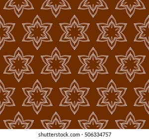 seamless floral geometric patterns. brown color. Texture for holiday cards, Valentines day, wedding invitations, design wallpaper, pattern fills, web page, banner, flyer. Vector illustration.