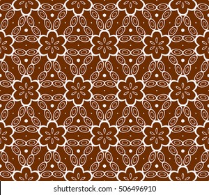seamless floral geometric patterns. brown color. Texture for holiday cards, Valentines day, wedding invitations, design wallpaper, pattern fills, web page, banner, flyer. Vector illustration.