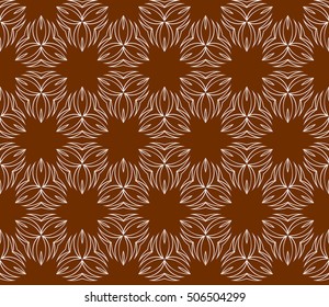seamless floral geometric patterns. brown color. Texture for holiday cards, Valentines day, wedding invitations, design wallpaper, pattern fills, web page, banner, flyer. Vector illustration.