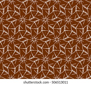 seamless floral geometric patterns. brown color. Texture for holiday cards, Valentines day, wedding invitations, design wallpaper, pattern fills, web page, banner, flyer. Vector illustration.