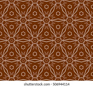 seamless floral geometric patterns. brown color. Texture for holiday cards, Valentines day, wedding invitations, design wallpaper, pattern fills, web page, banner, flyer. Vector illustration.