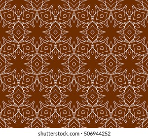 seamless floral geometric patterns. brown color. Texture for holiday cards, Valentines day, wedding invitations, design wallpaper, pattern fills, web page, banner, flyer. Vector illustration.