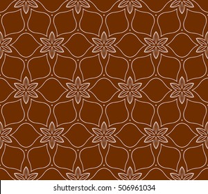 seamless floral geometric patterns. brown color. Texture for holiday cards, Valentines day, wedding invitations, design wallpaper, pattern fills, web page, banner, flyer. Vector illustration.