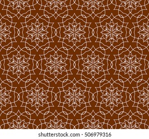 seamless floral geometric patterns. brown color. Texture for holiday cards, Valentines day, wedding invitations, design wallpaper, pattern fills, web page, banner, flyer. Vector illustration.