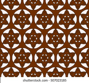 seamless floral geometric patterns. brown color. Texture for holiday cards, Valentines day, wedding invitations, design wallpaper, pattern fills, web page, banner, flyer. Vector illustration.